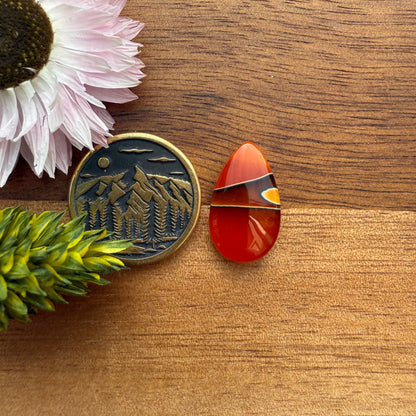 Acrylic Cabochon - approx. 18 x 10 x 3.9 mm