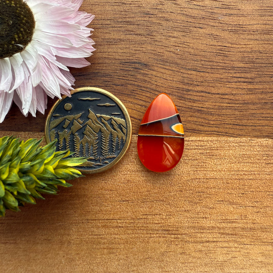 Acrylic Cabochon - approx. 18 x 10 x 3.9 mm