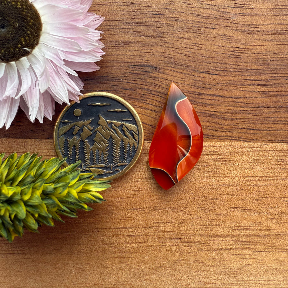 Acrylic Cabochon - approx. 24 x 11 x 4.1 mm