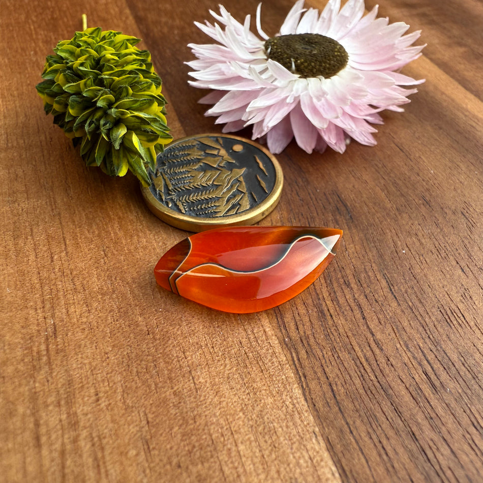 Acrylic Cabochon - approx. 24 x 11 x 4.1 mm