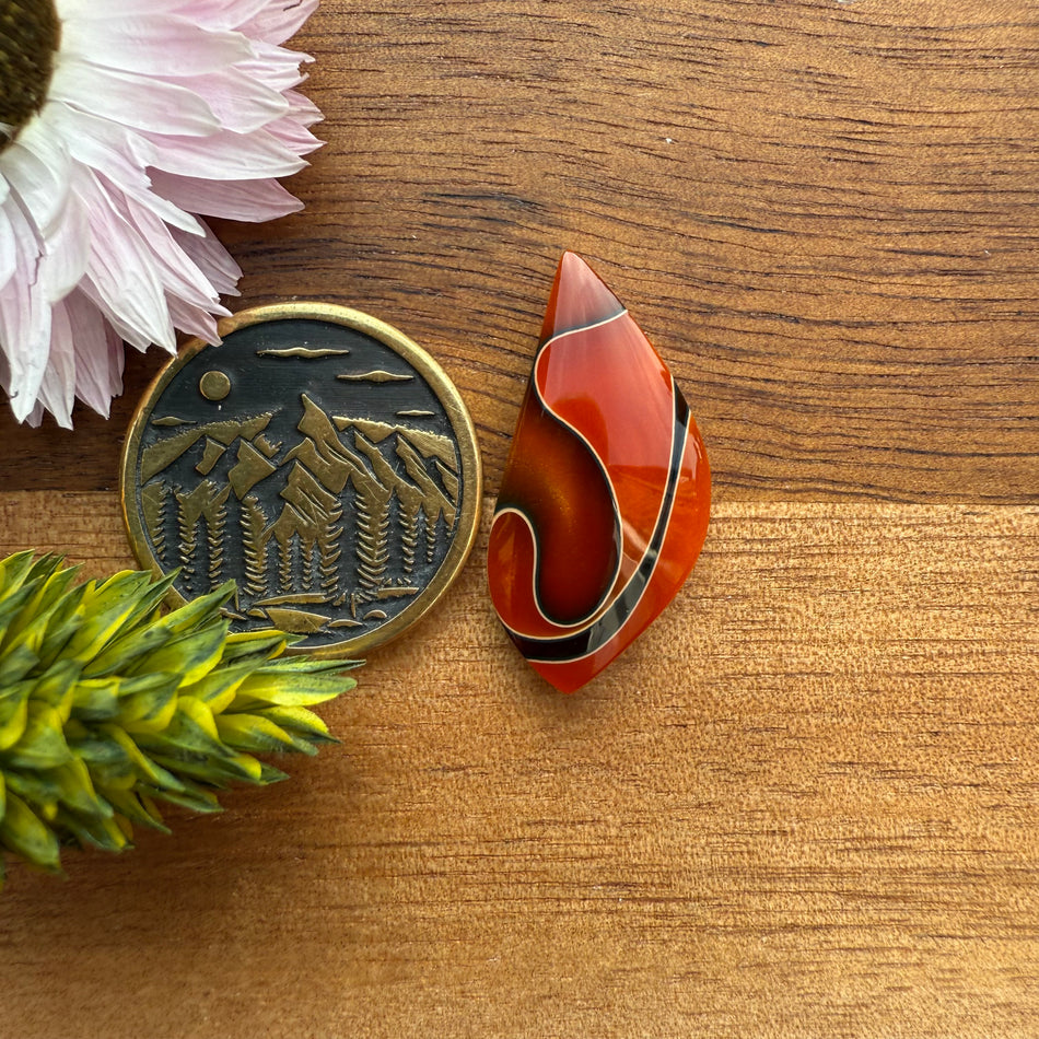 Acrylic Cabochon - approx. 24 x 11 x 4.2 mm