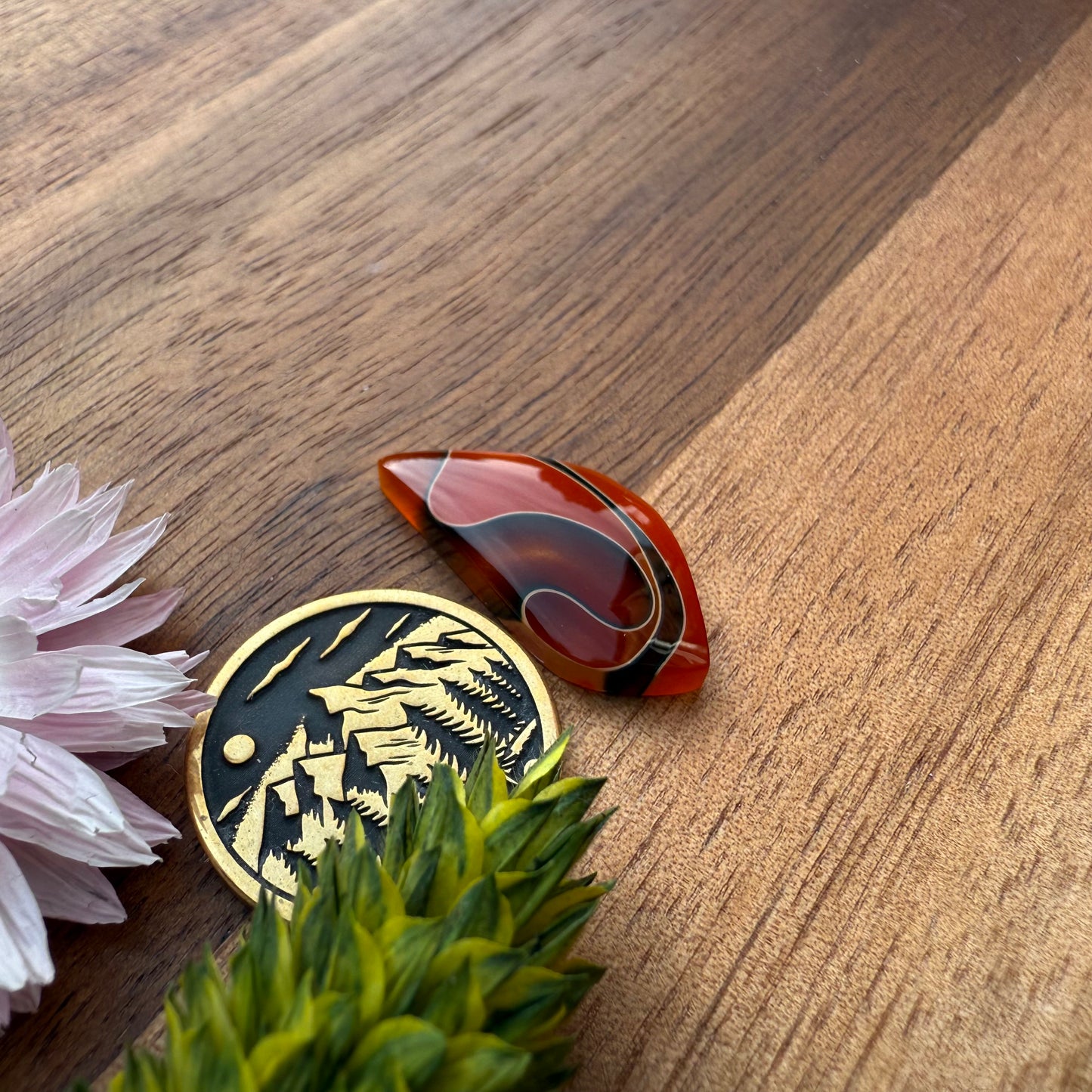 Acrylic Cabochon - approx. 24 x 11 x 4.2 mm