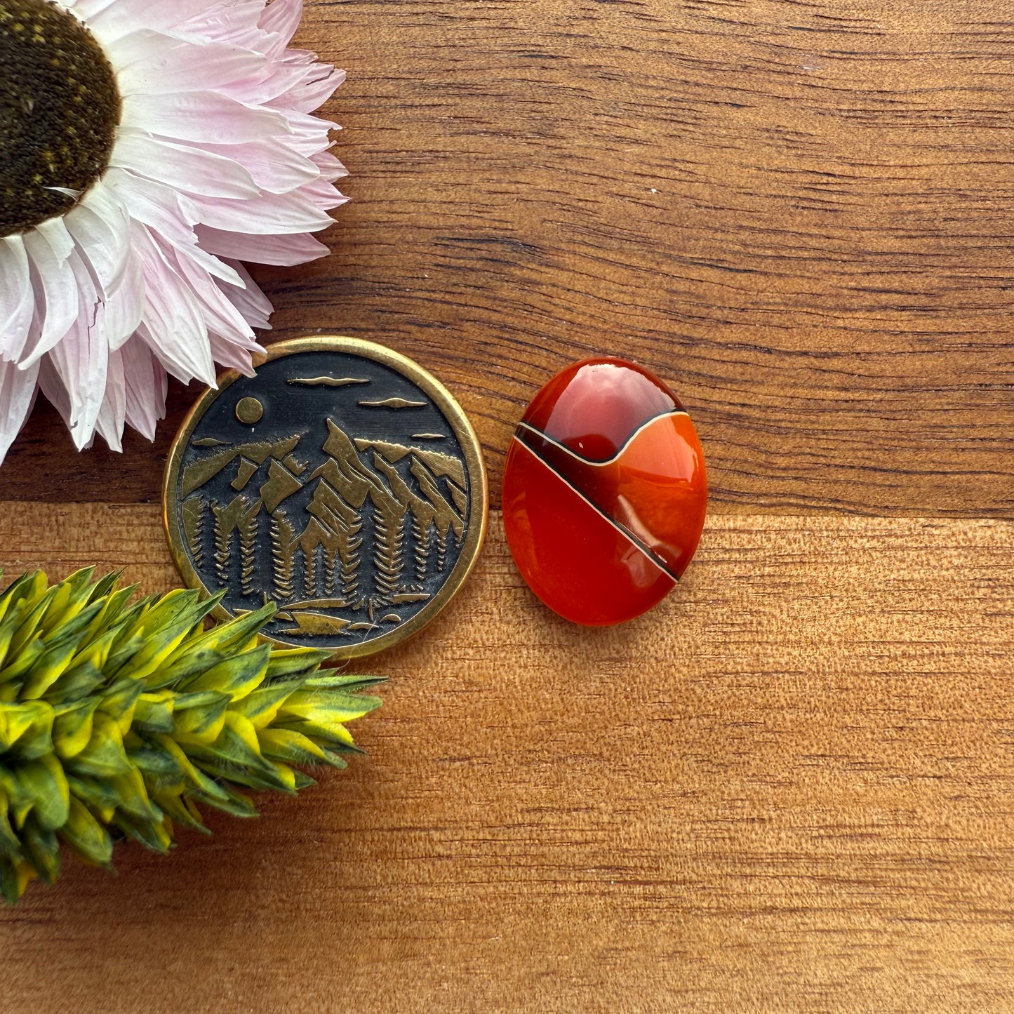 Acrylic Cabochon - approx. 16 x 12 x 4.3 mm