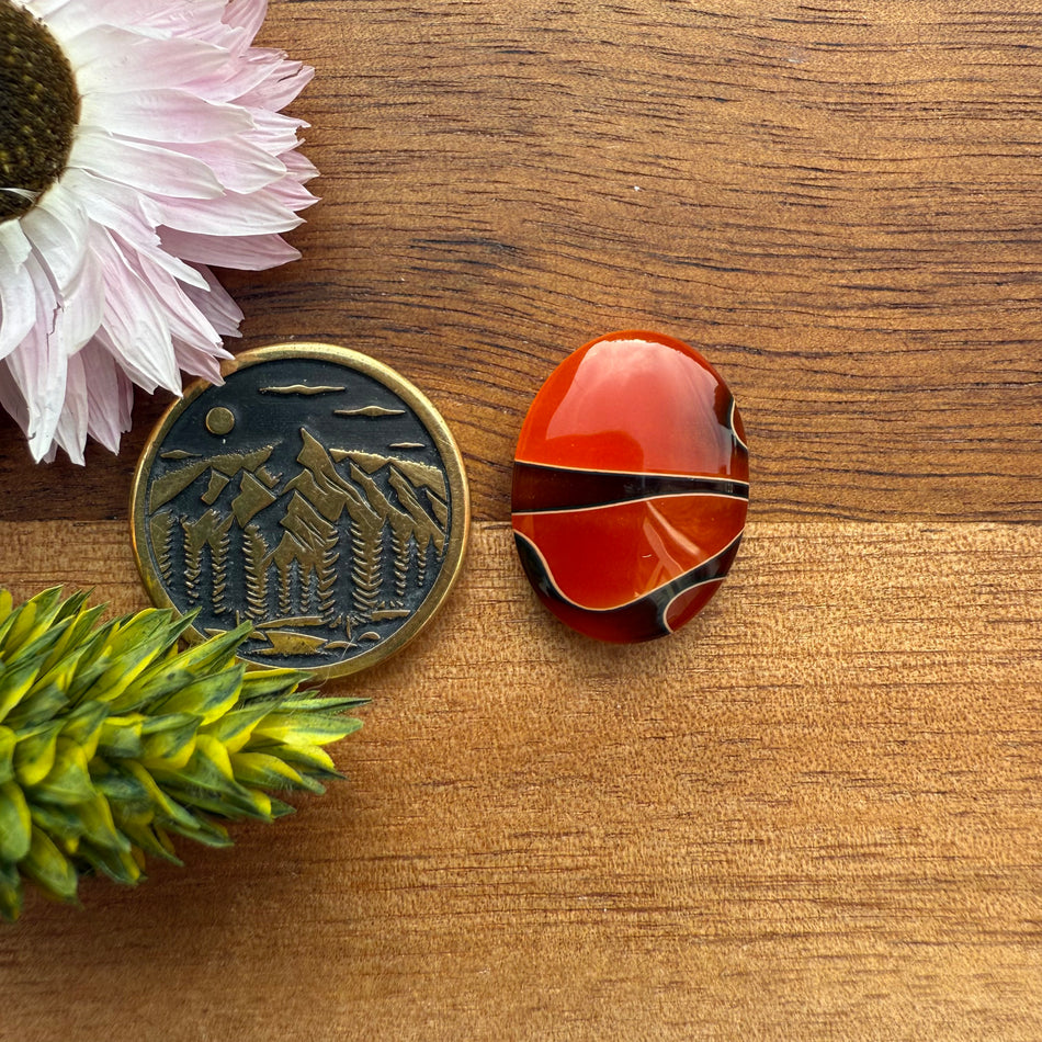 Acrylic Cabochon - approx. 18 x 14 x 4.2 mm