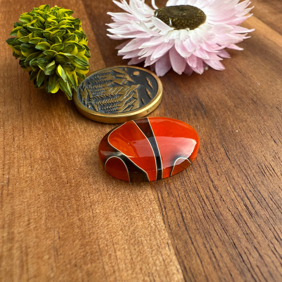 Acrylic Cabochon - approx. 18 x 14 x 4.2 mm