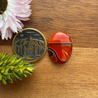 Acrylic Cabochon - approx. 18 x 14 x 4.2 mm