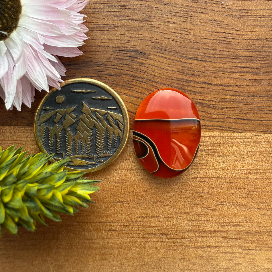 Acrylic Cabochon - approx. 18 x 14 x 4.2 mm