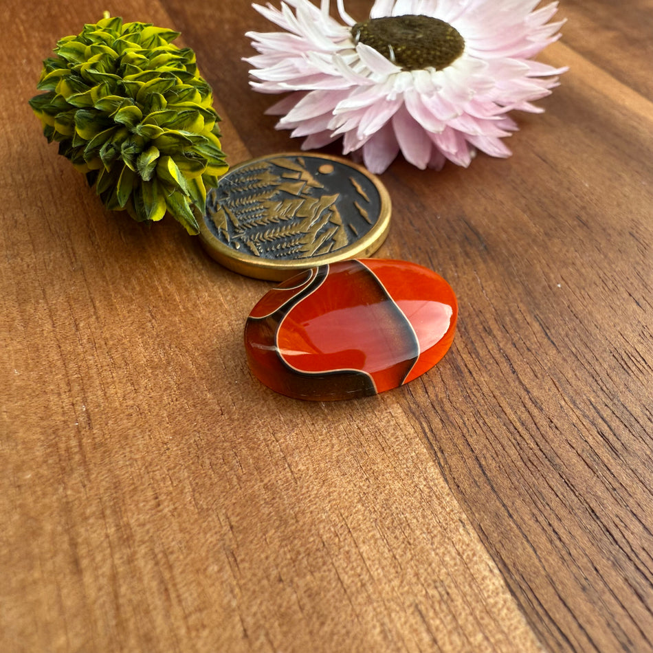Acrylic Cabochon - approx. 18 x 14 x 4.2 mm