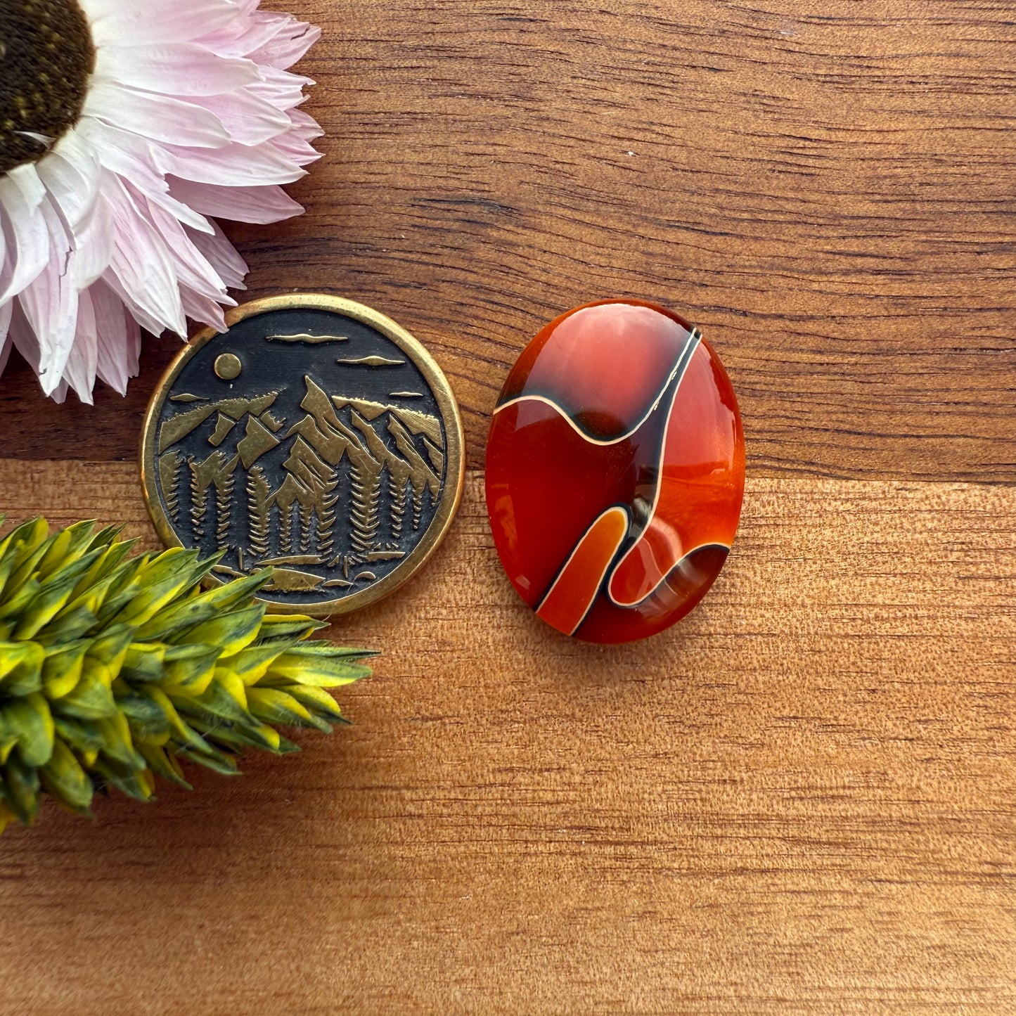 Acrylic Cabochon - approx. 21 x 15 x 4.5 mm
