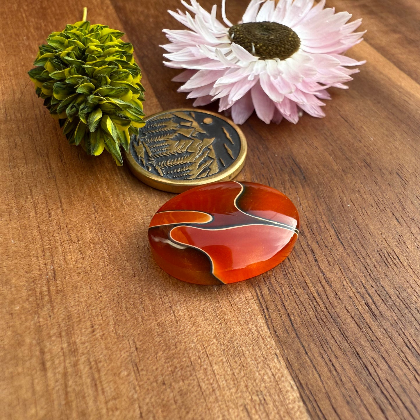 Acrylic Cabochon - approx. 21 x 15 x 4.5 mm