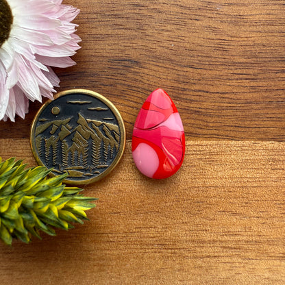 Acrylic Cabochon - approx. 18 x 11 x 4.3 mm