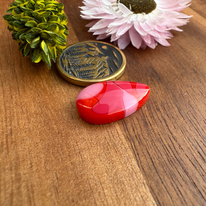 Acrylic Cabochon - approx. 18 x 11 x 4.3 mm