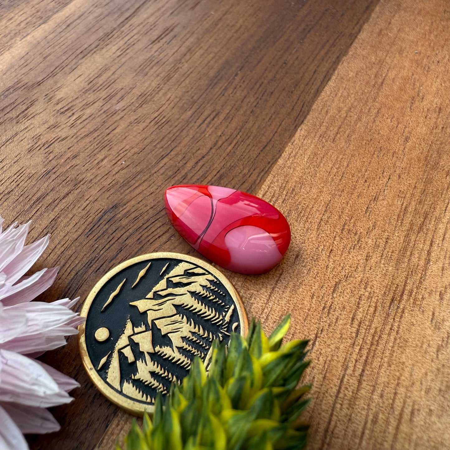 Acrylic Cabochon - approx. 18 x 11 x 4.3 mm