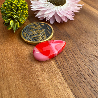 Acrylic Cabochon - approx. 18 x 10 x 4.1 mm