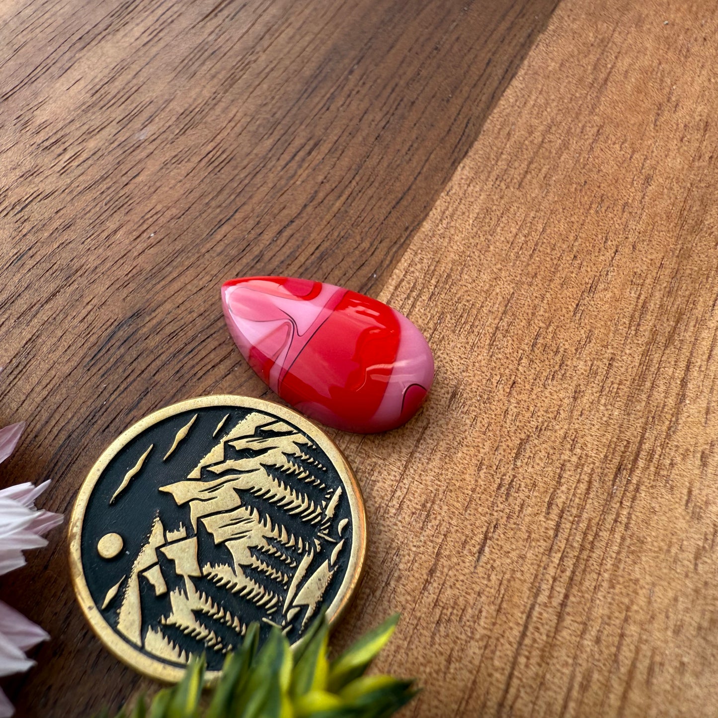 Acrylic Cabochon - approx. 18 x 10 x 4.1 mm