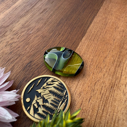 Acrylic Cabochon - approx. 20 x 15 x 4.3 mm