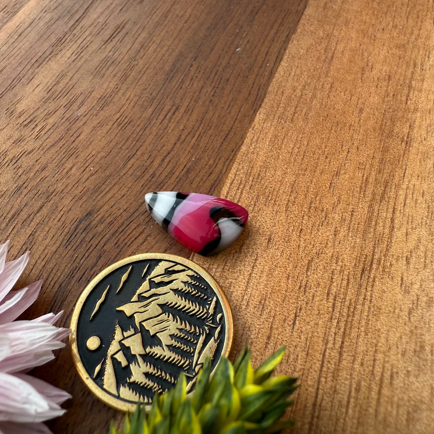 Acrylic Cabochon - approx. 15 x 8 x 3.5 mm