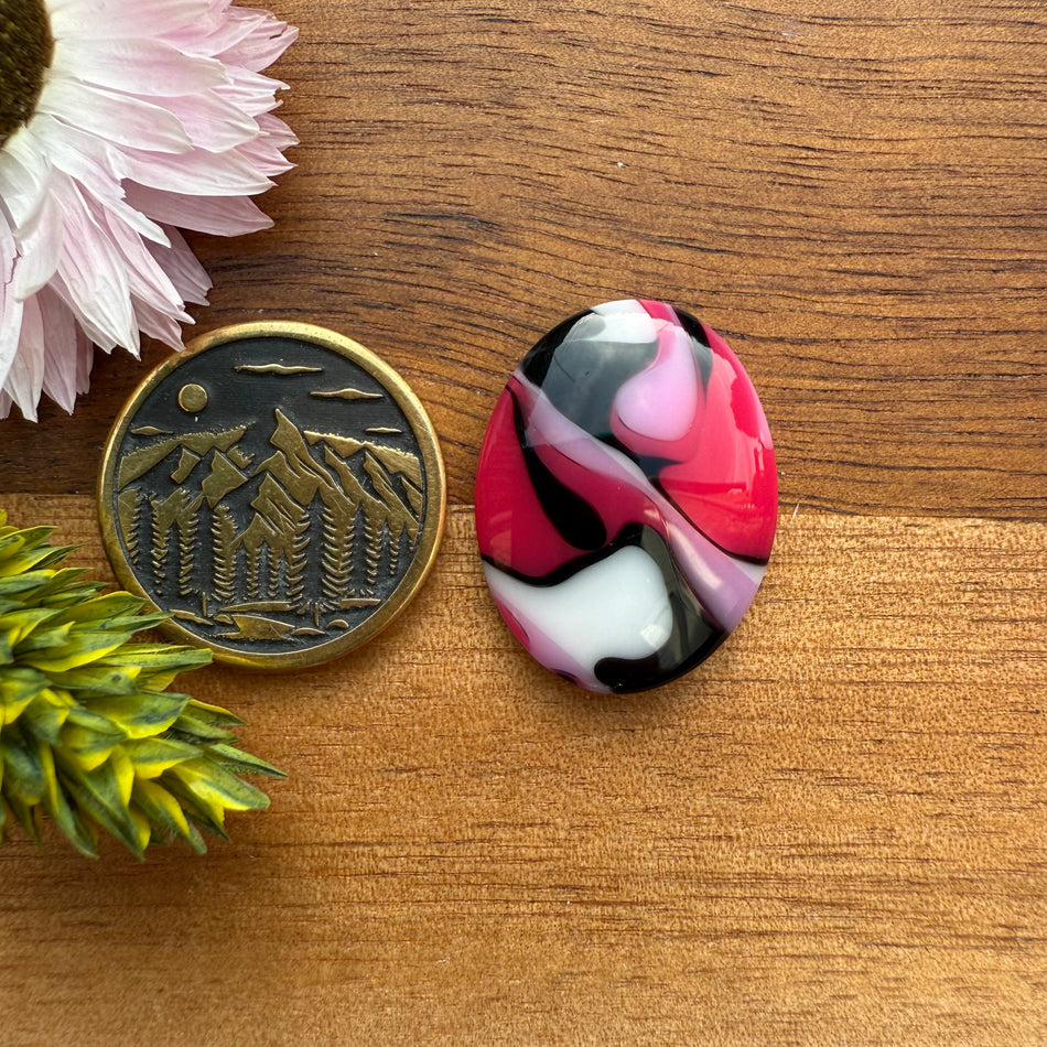 Acrylic Cabochon - approx. 22 x 17 x 4.6 mm