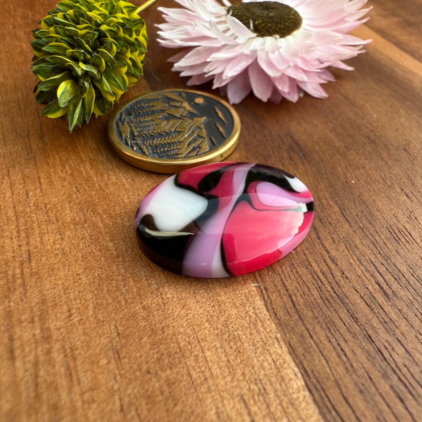 Acrylic Cabochon - approx. 22 x 17 x 4.6 mm