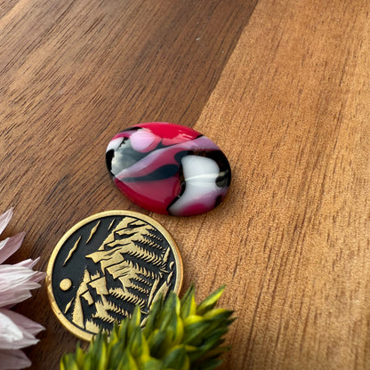 Acrylic Cabochon - approx. 22 x 17 x 4.6 mm