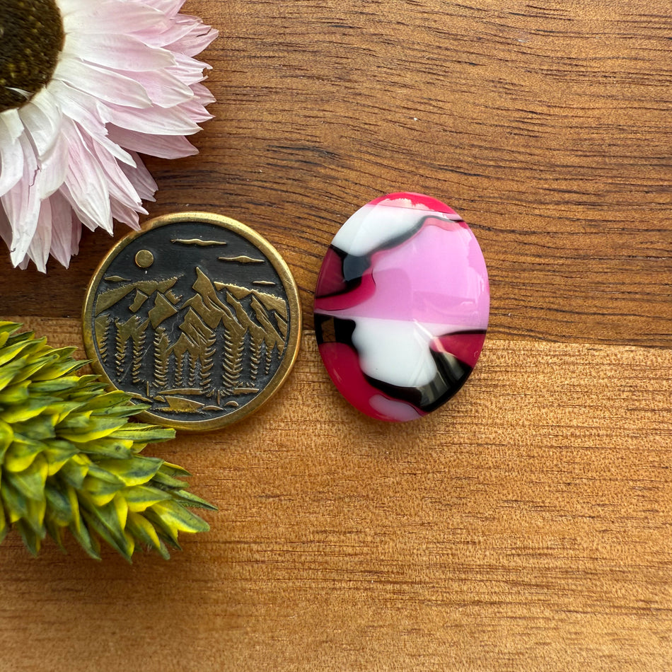 Acrylic Cabochon - approx. 20 x 16 x 5 mm