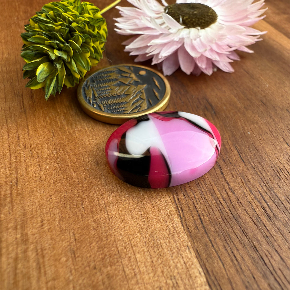 Acrylic Cabochon - approx. 20 x 16 x 5 mm