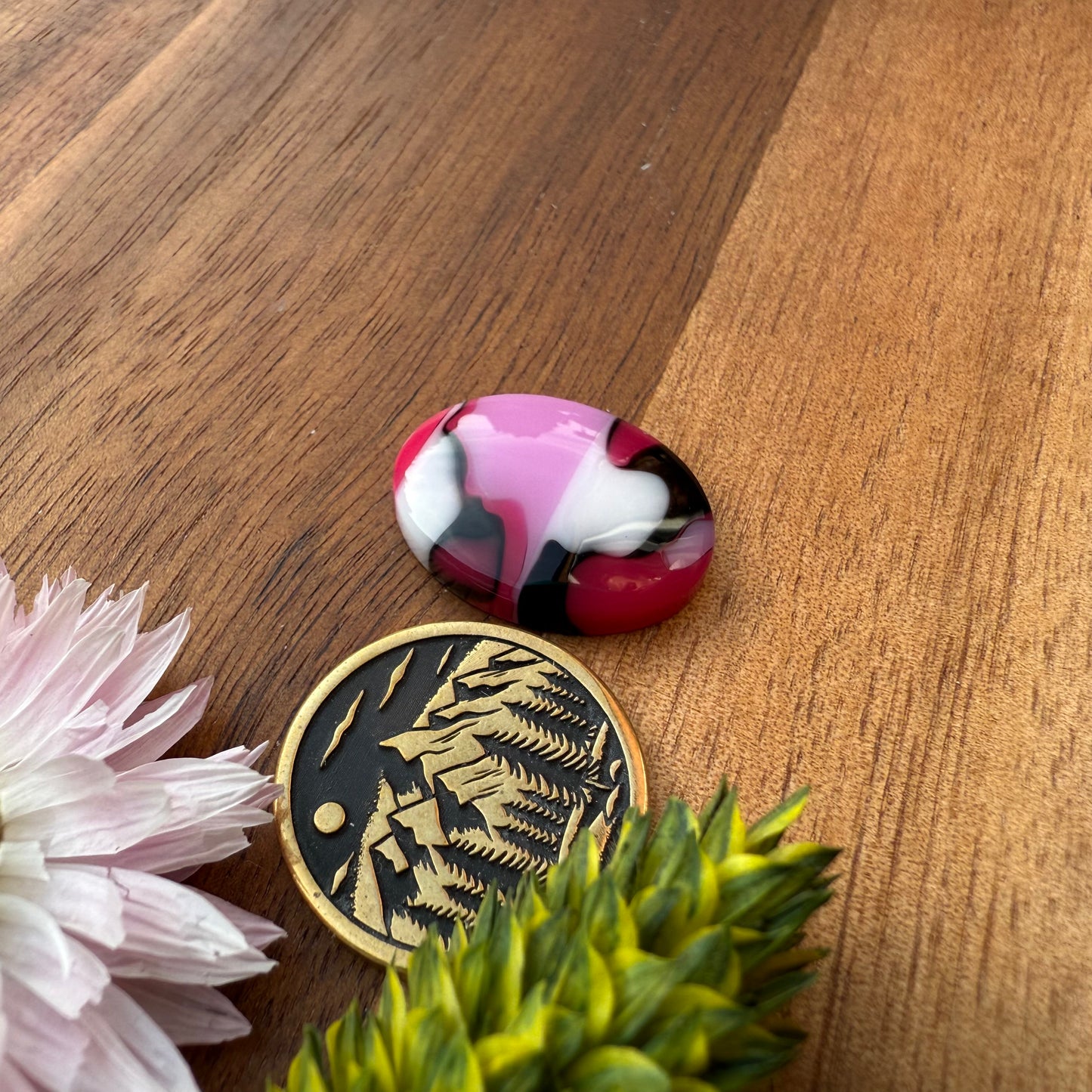 Acrylic Cabochon - approx. 20 x 16 x 5 mm