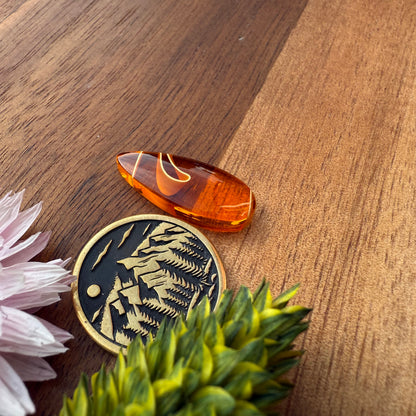 Acrylic Cabochon - approx. 22 x 9 x 4 mm