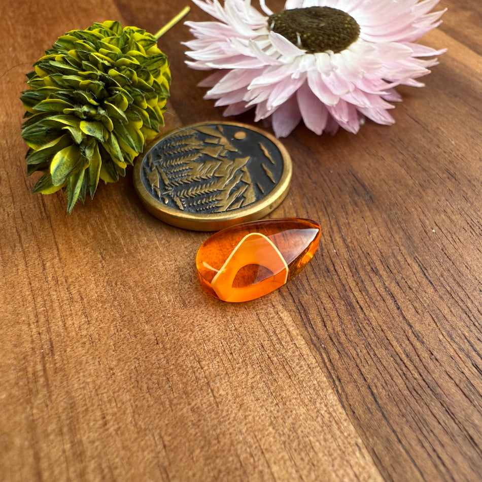 Acrylic Cabochon - approx. 14 x 8 x 3.5 mm