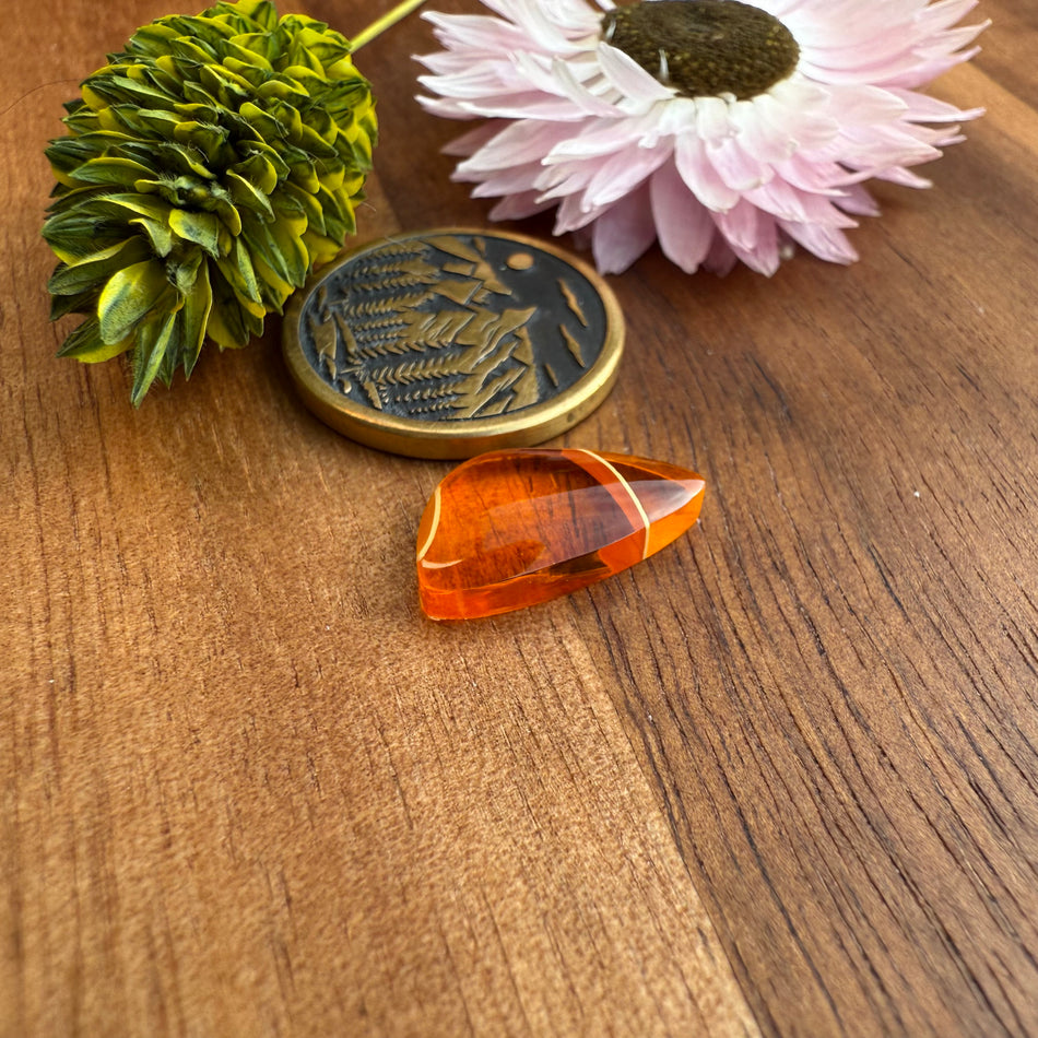 Acrylic Cabochon - approx. 15 x 8 x 3.3 mm