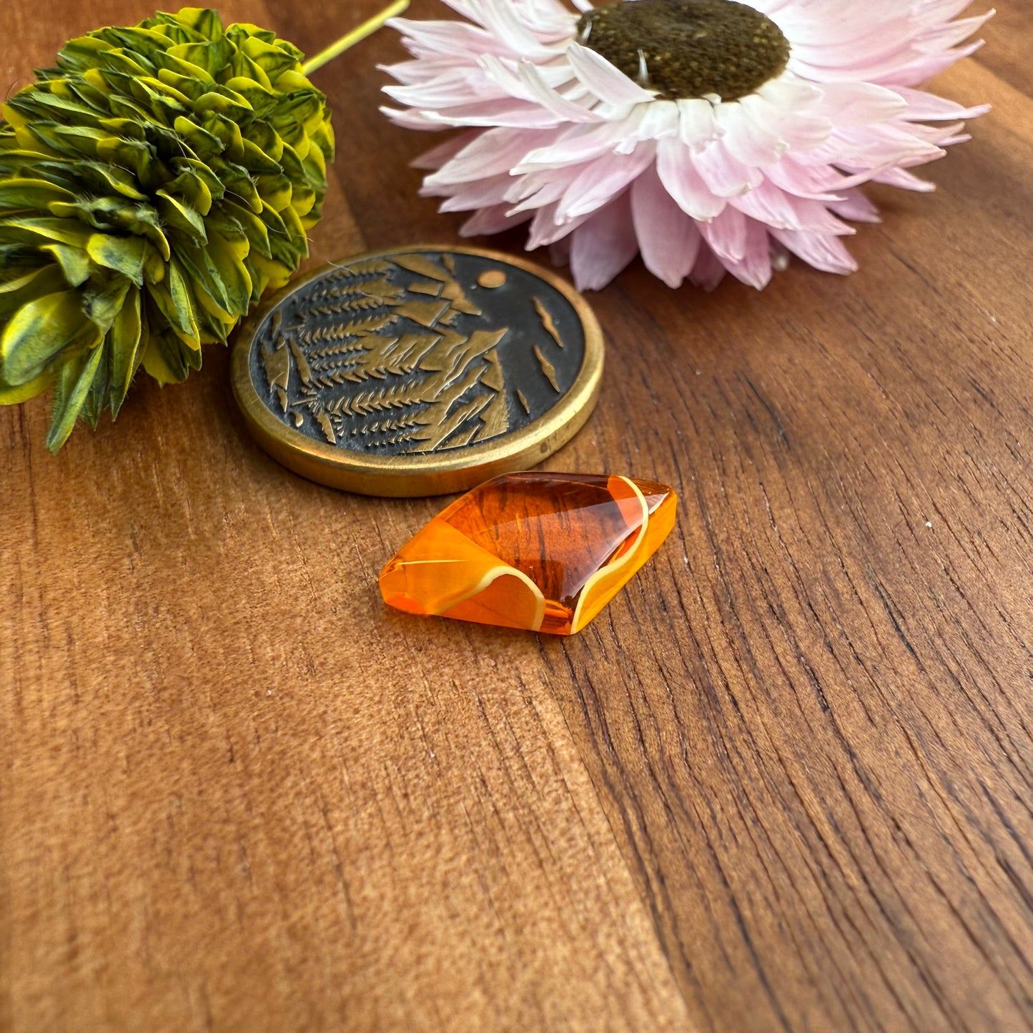 Acrylic Cabochon - approx. 14 x 8 x 3.2 mm