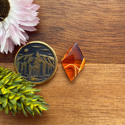 Acrylic Cabochon - approx. 18 x 11 x 3.3 mm
