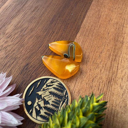 Acrylic Cabochon Pair - approx. 19 x 10 mm