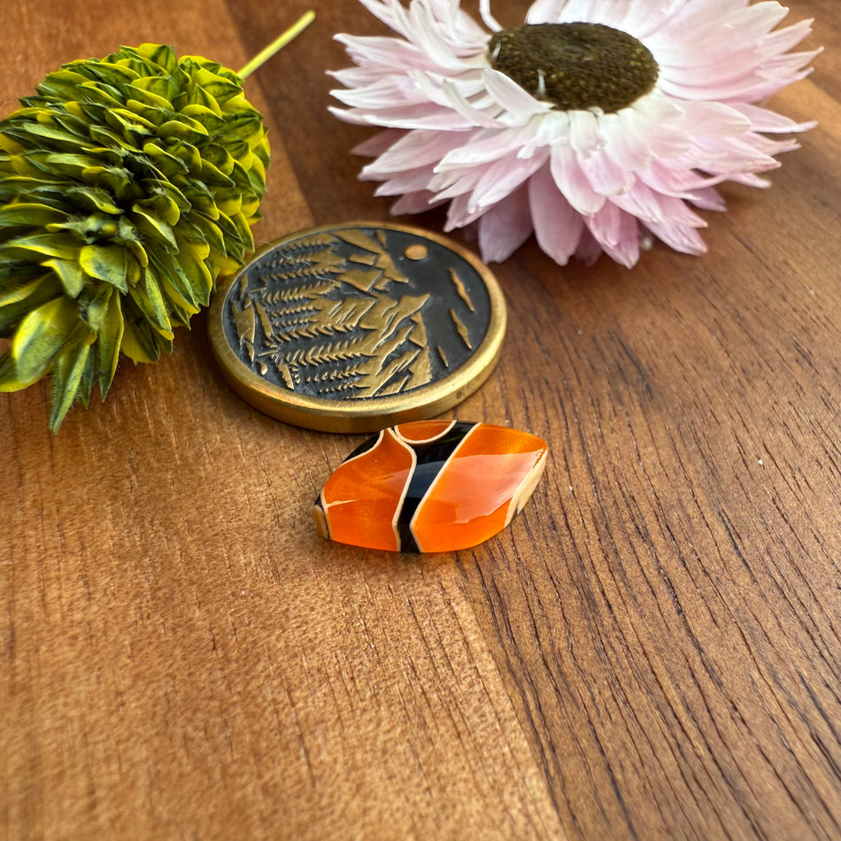 Acrylic Cabochon - approx. 14 x 8 x 3.1 mm