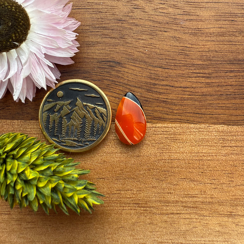 Acrylic Cabochon - approx. 14 x 8 x 3.6 mm