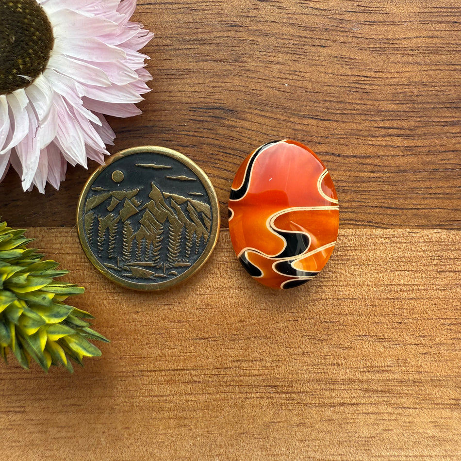 Acrylic Cabochon - approx. 20 x 15 x 4.7 mm