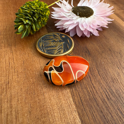 Acrylic Cabochon - approx. 20 x 15 x 4.7 mm