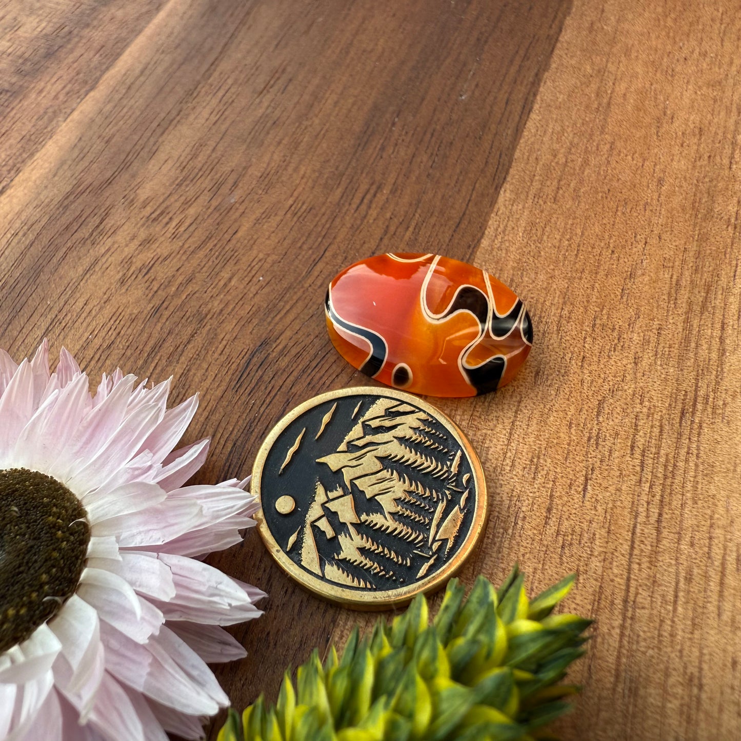Acrylic Cabochon - approx. 20 x 15 x 4.7 mm
