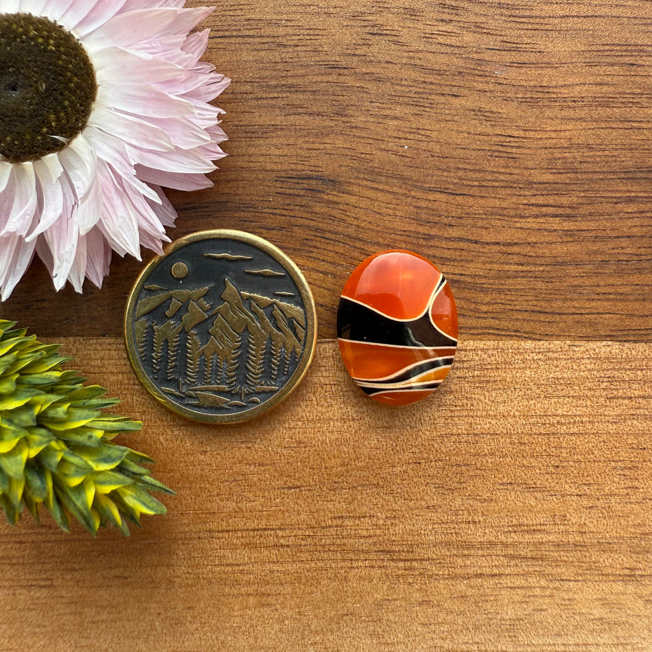 Acrylic Cabochon - approx. 16 x 12 x 4.1 mm