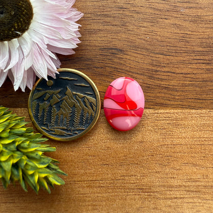 Acrylic Cabochon - approx. 14 x 11 x 4.1 mm