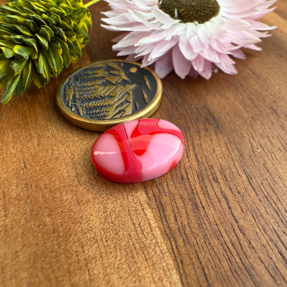 Acrylic Cabochon - approx. 14 x 11 x 4.1 mm
