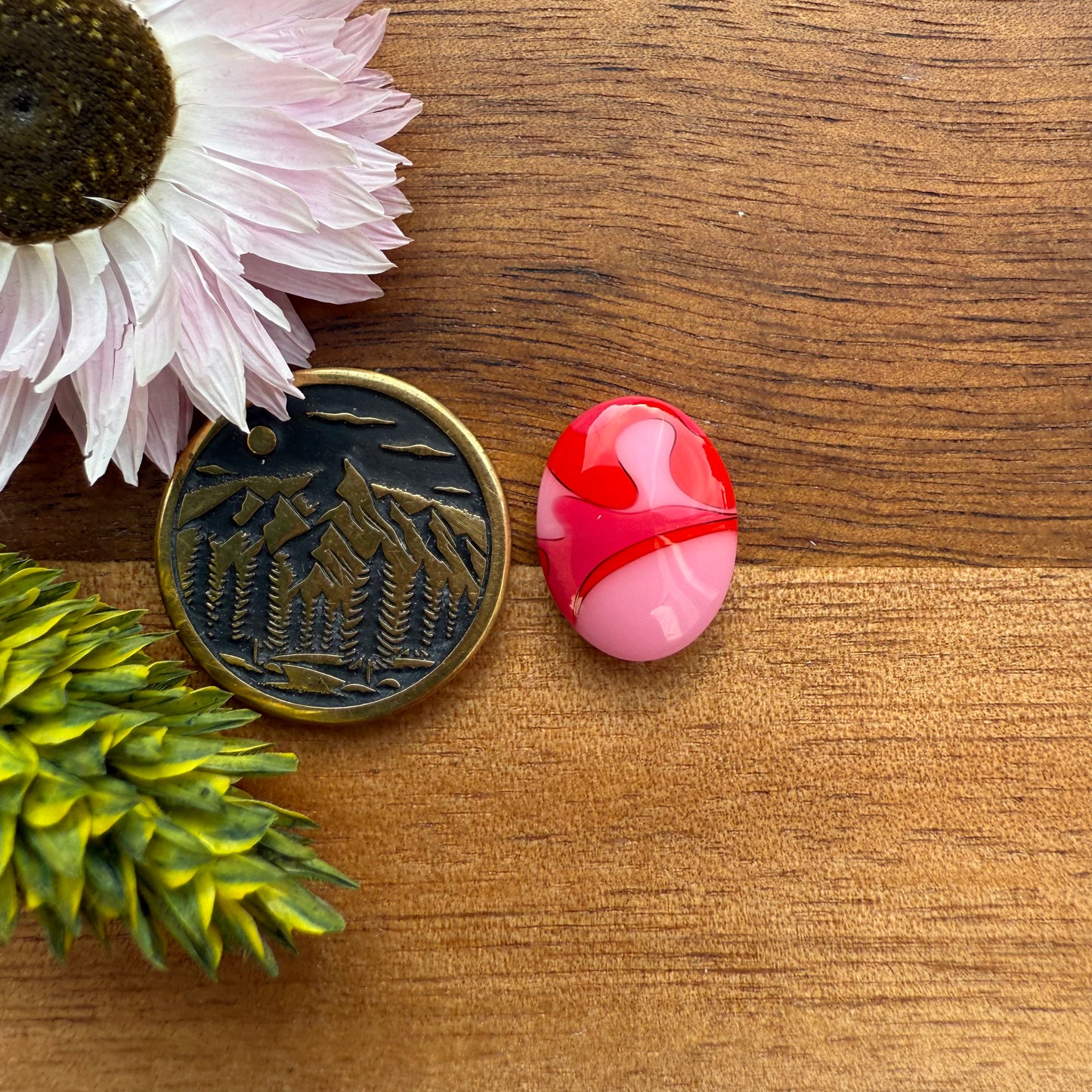 Acrylic Cabochon - approx. 15 x 11 x 4.1 mm