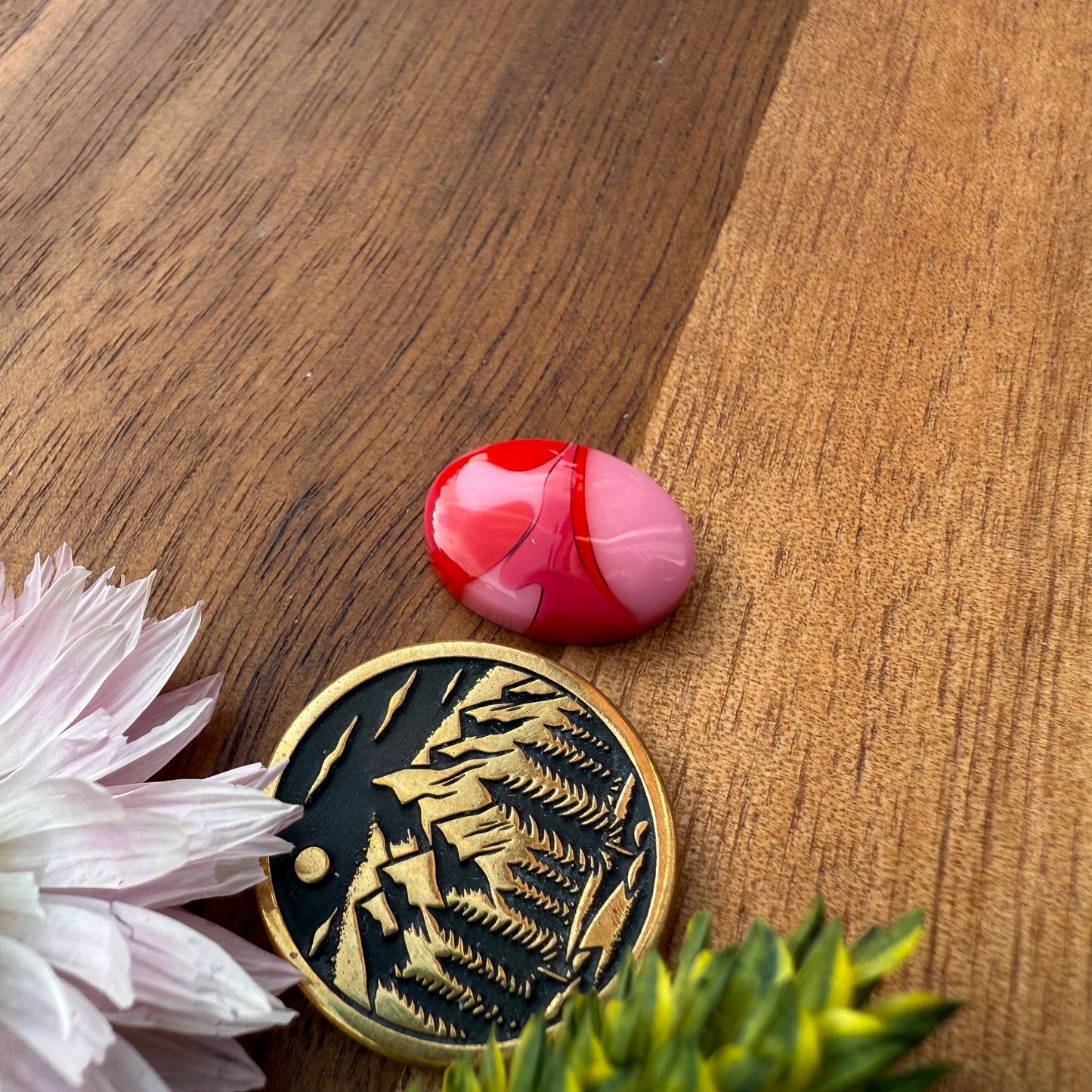 Acrylic Cabochon - approx. 15 x 11 x 4.1 mm