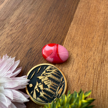 Acrylic Cabochon - approx. 15 x 11 x 4.1 mm