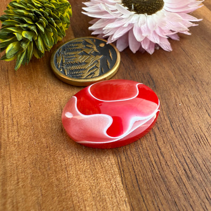 Acrylic Cabochon - approx. 23 x 18 x 4.8 mm