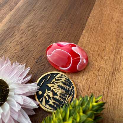 Acrylic Cabochon - approx. 23 x 18 x 4.8 mm