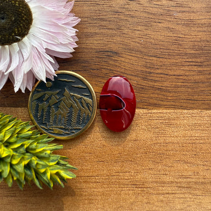 Acrylic Cabochon - approx. 16 x 10 x 4.1 mm