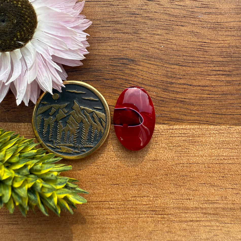 Acrylic Cabochon - approx. 16 x 10 x 4.1 mm