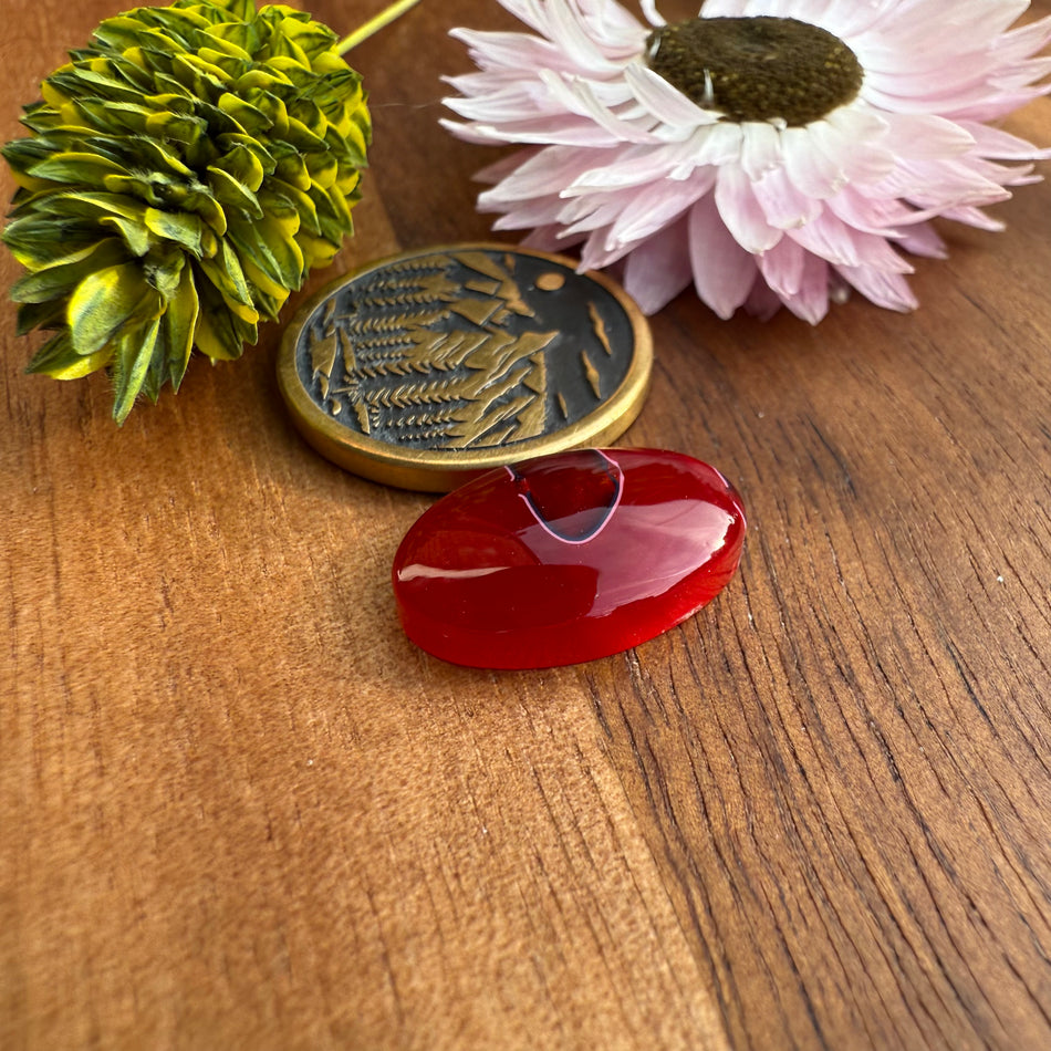 Acrylic Cabochon - approx. 16 x 10 x 4.1 mm