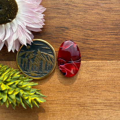 Acrylic Cabochon - approx. 18 x 11 x 4.4 mm